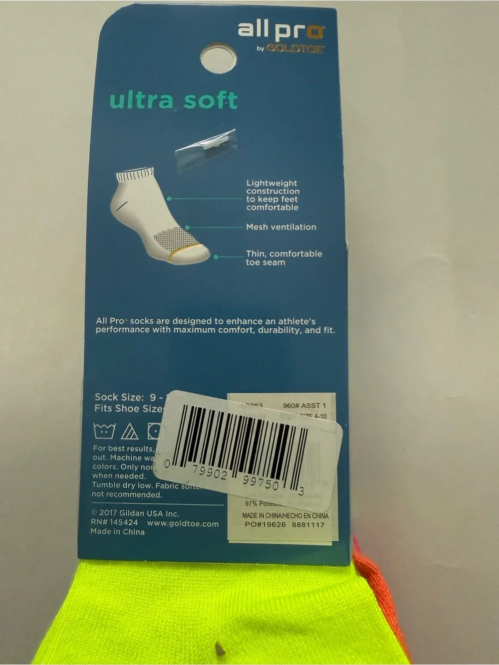 Gold Toe All Pro No Show Socks Fits Women’s Shoe Size 4-10